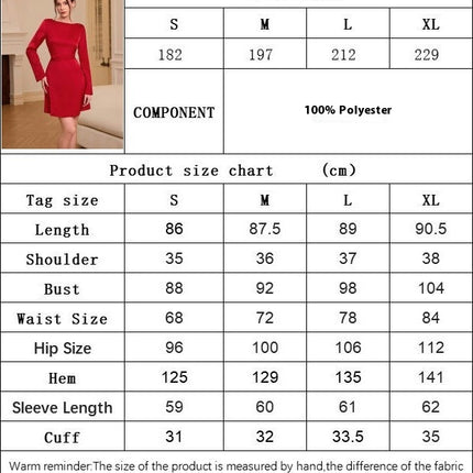 Women's Sexy Crewneck Backless Tie Waist Fall Dress Long Sleeve A Line Flowy Dress