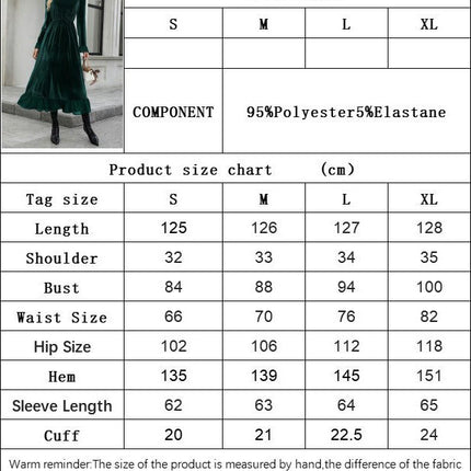 Women's Velvet Maxi Dresses Crew Neck Long Sleeve Ruffle Swing Cocktail Party Dress