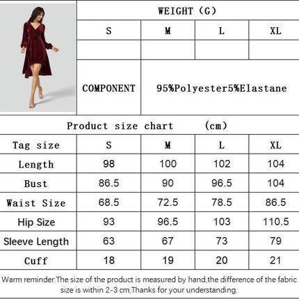 Women's Velvet Long Sleeve V Neck Midi Dress A Line Flowy Wedding Guest Dresses