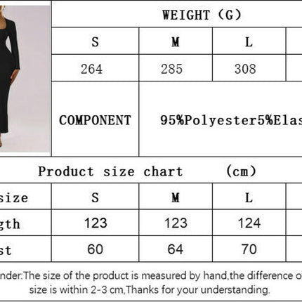 Long Sleeve Square Neck Maxi Dress for Women Elegant Split Cocktail Club Party Dresses