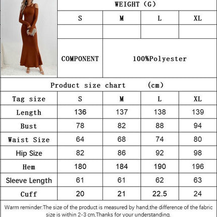 Women's Elegant Crew Neck Long Sleeve Cut Out Bodycon Party Maxi Dress