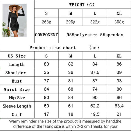 Women's Long Sleeve Casual Bodycon Dress Crew Neck Solid Tie Waist Mini Short Dresses