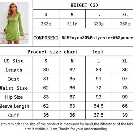 Womens Sexy Backless Mini Dress Long Sleeve Scoop Neck Bodycon Cocktail Dresses