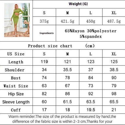 Women's Long Sleeve Crew Neck Cut Out Twist Front Split Bodycon Midi Dress