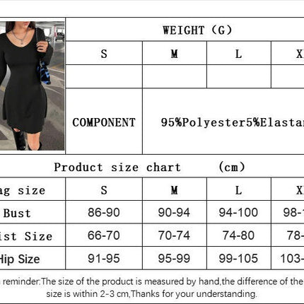 Women's Long Sleeve Scoop Neck Dresses Party Club Cocktail Slim Fit Mini Dress