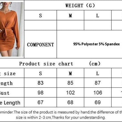 Women's Ruched Bodycon Mini Dresses Crew Neck Long Sleeves Tie Waist Cutout Short Dress