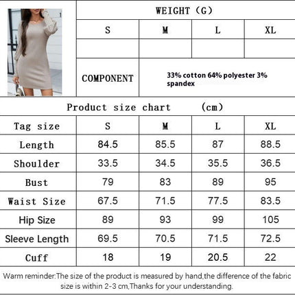 Women's Puff Long Sleeve Casual Dress Crew Neck Solid Bodycon Mini Short Dresses