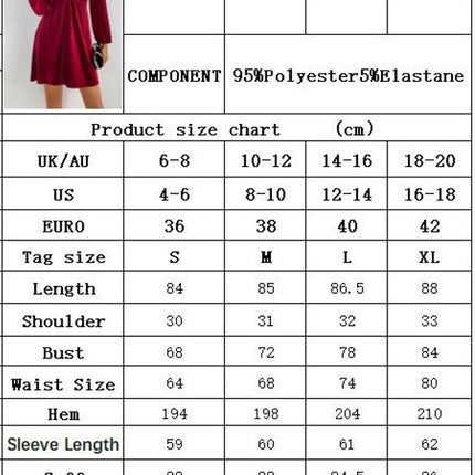 Womens Long Sleeve Velvet Dress Sexy V Neck A Line Flowy Cocktail Party Midi Dress