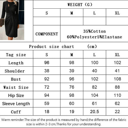 Women's Long Sleeve Cutout Bodycon Dress Sexy Crewneck Twist Knot Mini Dresses