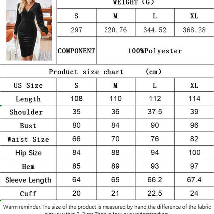 Women's Velvet Long Sleeve V Neck Bodycon Dress Evening Party Wedding Guest Dresses