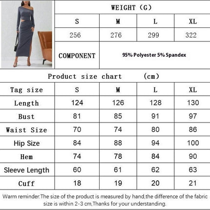 Women's Sexy Off Shoulder Maxi Dress Long Sleeve Bodycon Cut Out Ruched Split Party Dresses