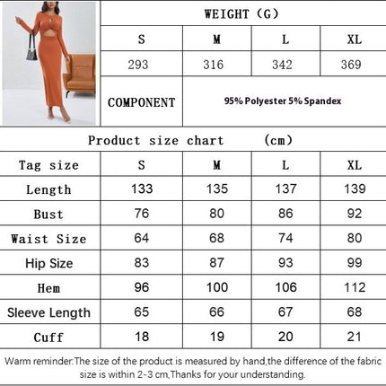 Women Cutout Long Sleeve Crewneck Twist Knot Ruched Bodycon Maxi Dress