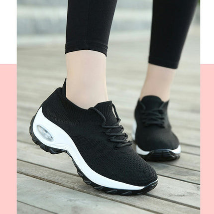 Sneakers for Women Platform Fashion Comfortable Breathable Lace-up Walking Shoes