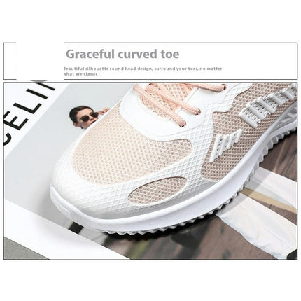 Womens Walking Sneakers Flat Lightweight Jogging Work Casual Comfy Shoes