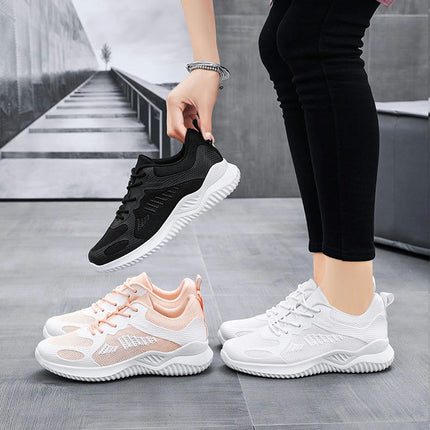 Womens Walking Sneakers Flat Lightweight Jogging Work Casual Comfy Shoes