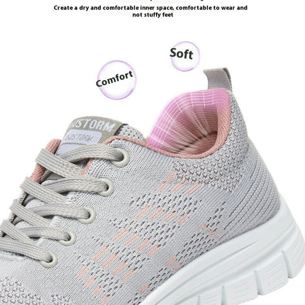 Women's Lace Up Walking Shoe Lightweight Workout Breathable Fashion Sneakers