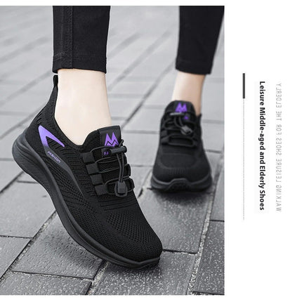 Women's Walking Athletic Running Shoes Knit Mesh Comfortable Work Sneakers