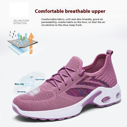 Slip-On Mesh Trainers Women's Work Comfortable Casual Air Cushion Athletic Shoes