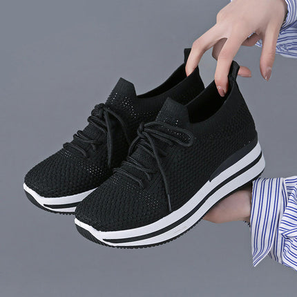 Women's Walking Athletic Running Sneakers Knit Mesh Comfortable Work Shoe