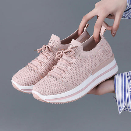 Women's Walking Athletic Running Sneakers Knit Mesh Comfortable Work Shoe