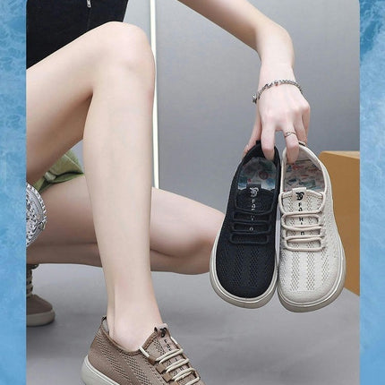 Slip ins Women Walking Sneakers Hand Free Mesh Shoes for Pregnant