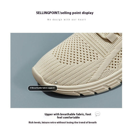 Women Walking Running Sneakers Knit Mesh Comfortable Work Shoe