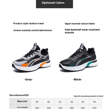 Mens Sneakers Classic Lace-Up Fashion Ultra Lightweight Breathable Jogging Sneaker