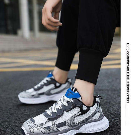 Men Classic Lace-Up Fashion Ultra Lightweight Breathable Jogging Sports Shoes