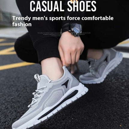 Mens Running Shoes Mesh Breathable Lightweight Cushioning Training Athletic Sneakers