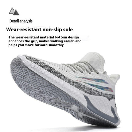 Men's Sports Shoes Breathable Running Training Lace-up Sports Low-top Shoes