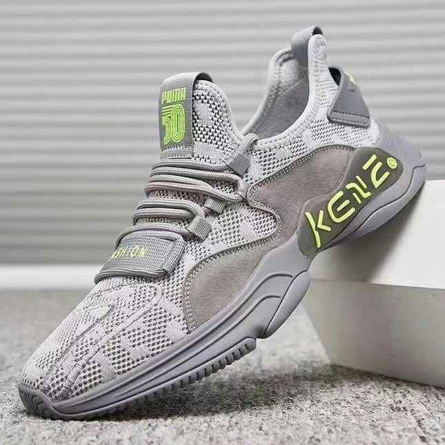 Men's Running Fashion Sneakers Lightweight Breathable Lace Up Casual Shoes