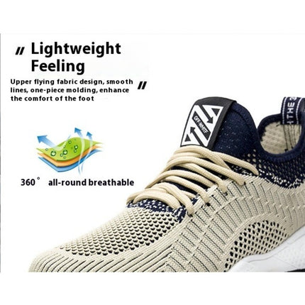 Men's Fashion Running Sneakers - Lightweight Breathable Lace Up Mesh Walking Shoes