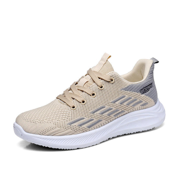 Fashion Mesh Sport Men Non-Slip Sneakers Lace-up Comfort Lightweight Walking Shoes