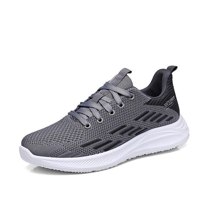 Fashion Mesh Sport Men Non-Slip Sneakers Lace-up Comfort Lightweight Walking Shoes