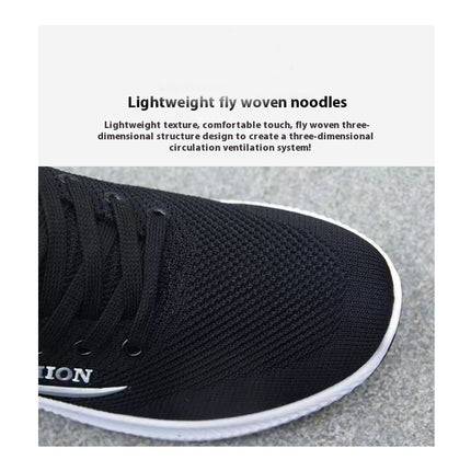 Men's Fashion Outdoor Running Shoes Lace-up Comfortable Round Sports Shoes