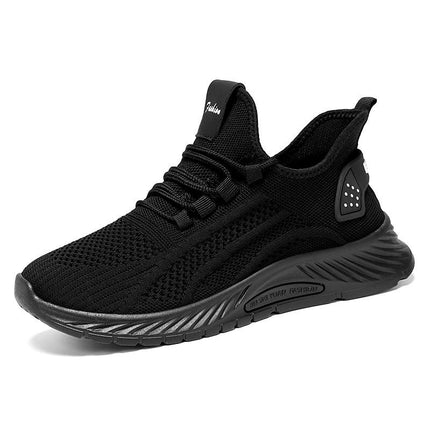 Men Lightweight Sports Non Slip Lace Up Fly Woven Mesh Breathable Simple Style Running