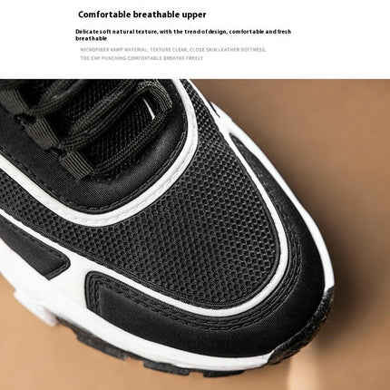 Men's Cushion Running Shoes Flying Lightweight Breathable Comfortable Decompression Sneakers