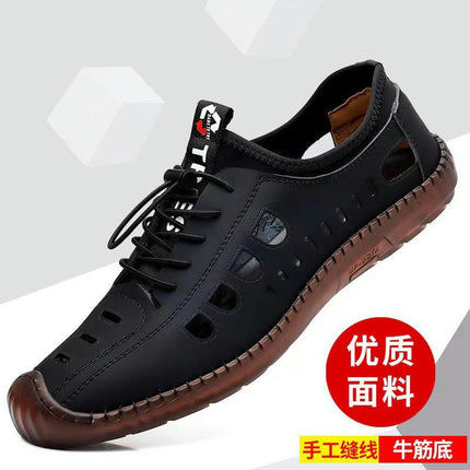 Non-Slip Leather Slip- On Shoes for Mens Casual Leather Lined Shoes