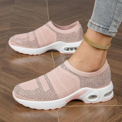 Womens Tennis Walking Shoes Slip On Casual Sneakers Non Slip Resistant Shoes