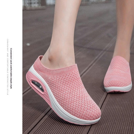 Women Fashion Outdoor Slip On Shoes Lightweight Breathable Non-Slip Walking Shoes