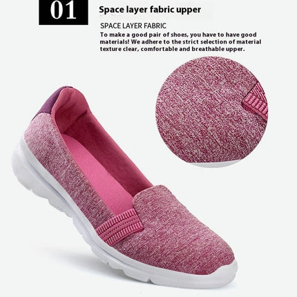 Women's Slip On Flats Lightweight Breathable Non-Slip Walking Shoes