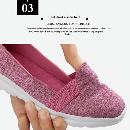 Women's Slip On Flats Lightweight Breathable Non-Slip Walking Shoes