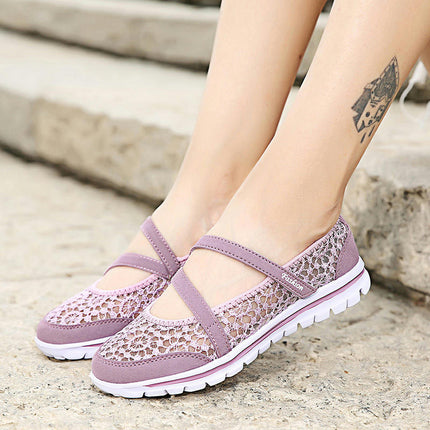 Womens Walking Shoes Comfortable Lightweight Casual Lace Slip-On Shoes