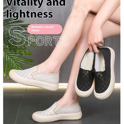 Women's Slip-On Walking Shoes-Comfortable Work Driving Nursing Casual Shoes