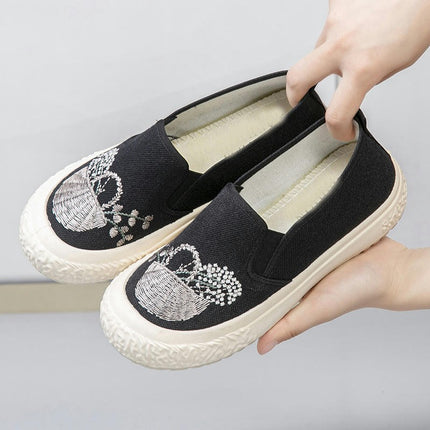 Women's Fashion Slip On Shoes Comfortable Walking Flats Casual Shoes