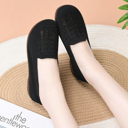 Women Comfortable Arch Support Non-Slip Lightweight Breathable Flat Slip On Shoes