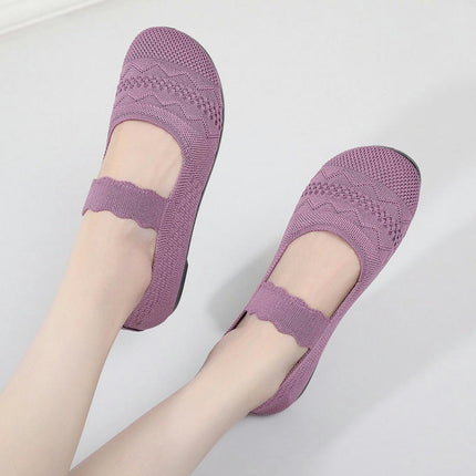 Women Lightweight Flats Dressy Casual Work Shoes Slip On Comfortable Shoes