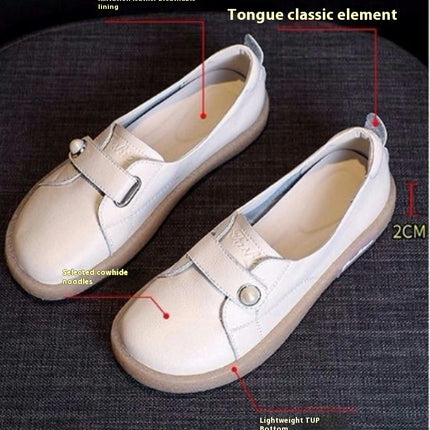 Women's Classic Comfort Slip-On Casual Shoes Lightweight Walking Flats Everyday Work Shoes