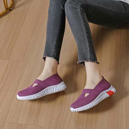 Women's Breathable Soft Sole Arch Support Shoes Comfortable Stretch Slip-On Shoes