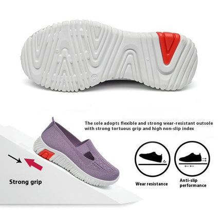 Women's Breathable Soft Sole Arch Support Shoes Comfortable Stretch Slip-On Shoes